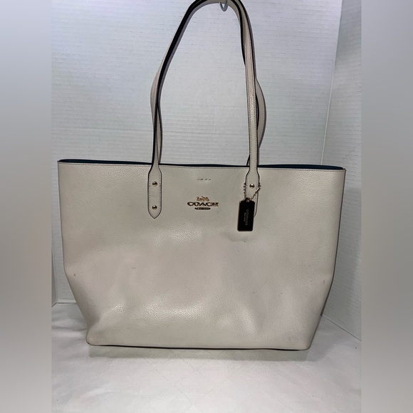 🔥🔥🔥 Coach Leather Ivory City Tote - Picture 7 of 15